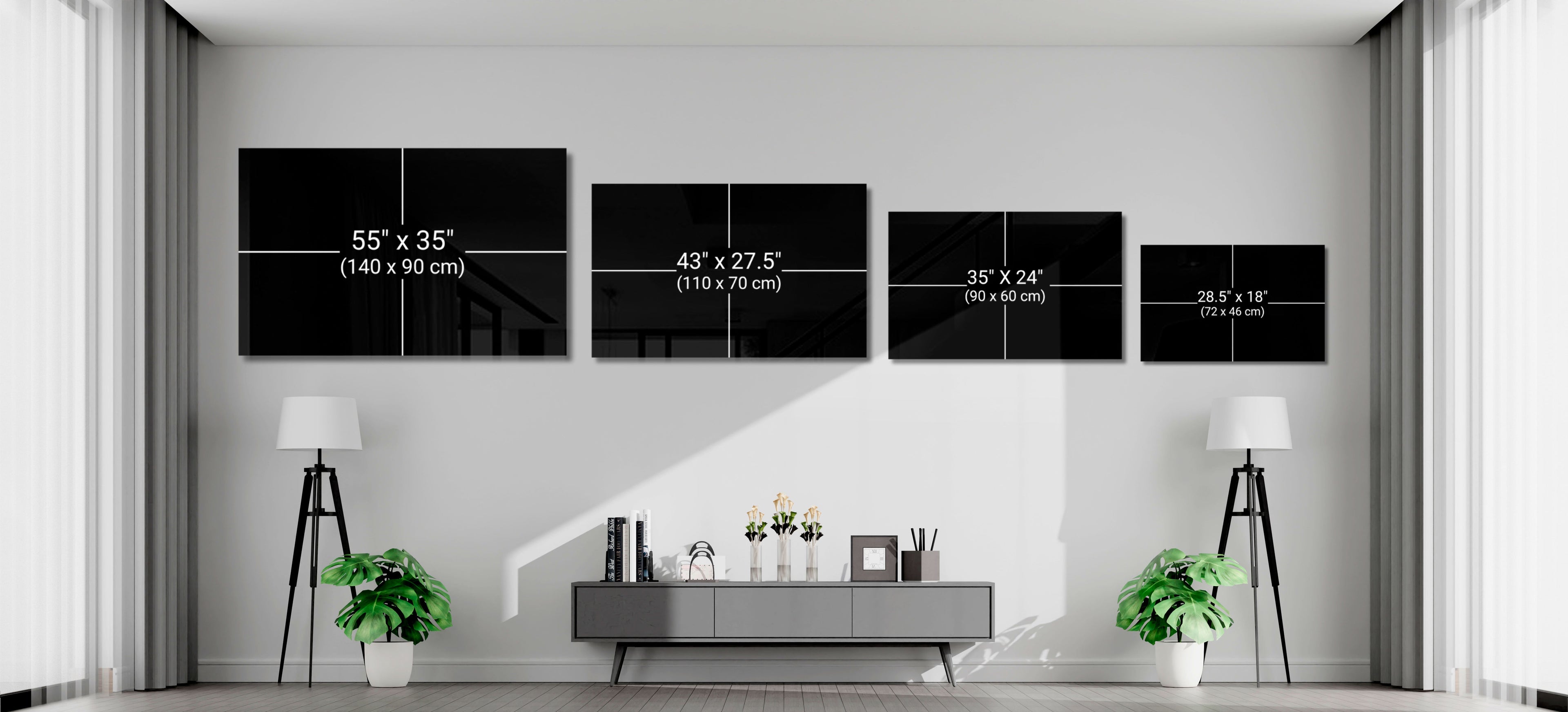 Waves, Trees or Mountains Glass Wall Art || Designer's Collection